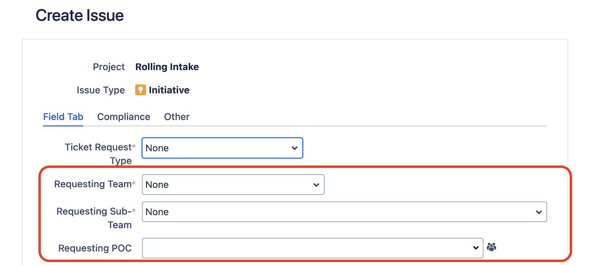 Jira Rolling Intake Form